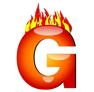 火上的字母G