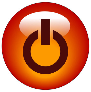 紅色電源按鈕或網(wǎng)頁(yè)圖標(biāo)