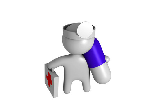 帶膠囊的3D醫(yī)生
