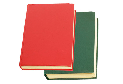 白色背景的綠皮書和紅皮書