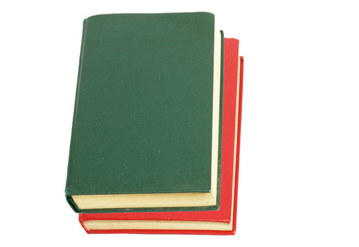 白色背景的綠皮書和紅皮書