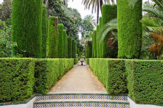 詩(shī)人的花園；Alcazar；塞維利亞