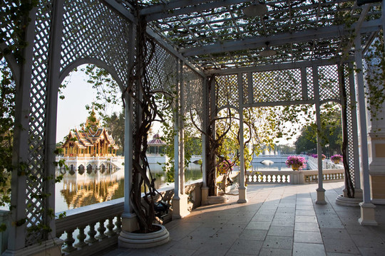 漂亮的建筑和公園在sommerpalace爆炸PA