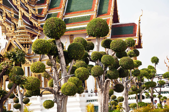 Phra tinang圍裙phimok寺亭在宏偉的宮殿
