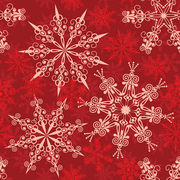 無縫雪花圖案