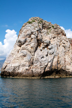 土耳其的巖石和地中海