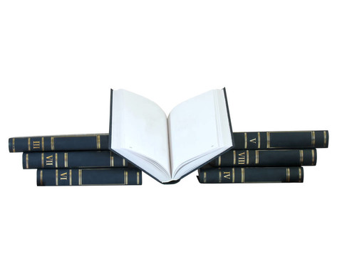一堆白色背景下的書(shū)