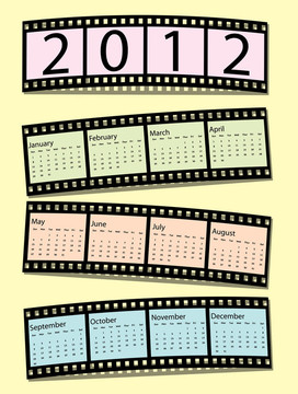 2012膠片帶日歷