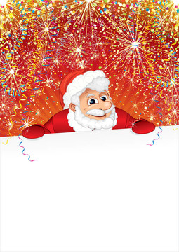 用海報(bào)慶祝Santa