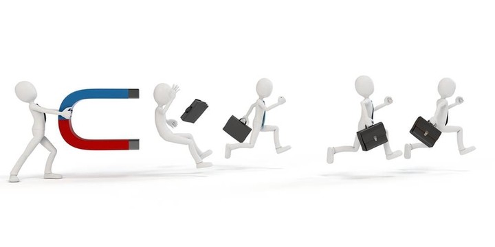 帶馬蹄磁鐵的3D人