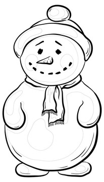 snowmens男孩；輪廓