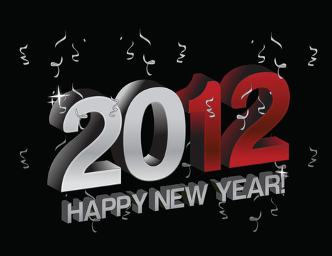 2012新年快樂與紙屑