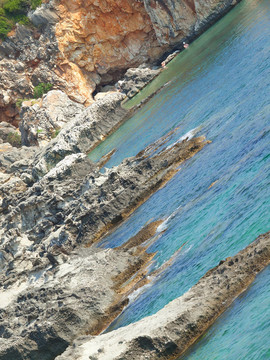 在Scala中的一個小沙灘；Kefalonia