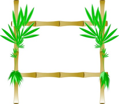 黃色的竹架