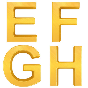 黃金字母E；F；G；H