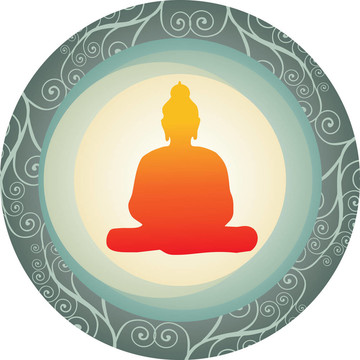 在一個圓圈里的輪廓