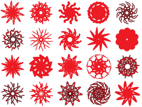 簡(jiǎn)單的剪影式的圖標(biāo)或符號(hào)