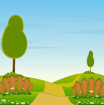 樹(shù)木；道路與Fence