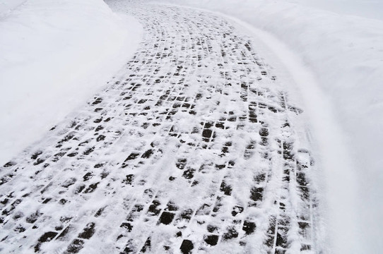 積雪路面背景