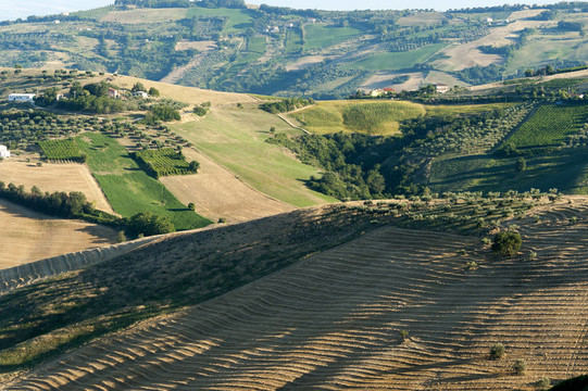 阿特里自然公園（Ancona；Abruzzi；意大利）；景觀在夏天