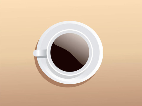 一個漂亮的咖啡杯