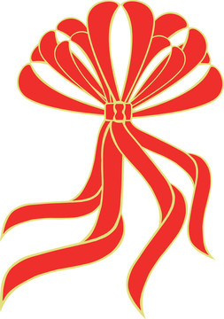 紅色的蝴蝶結(jié)/絲帶