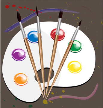 畫(huà)筆和顏料