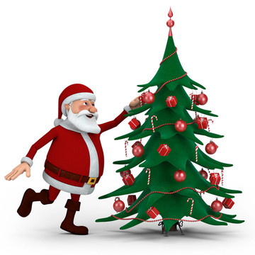 Santa裝飾圣誕樹