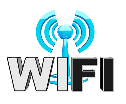 WiFi（無線）藍(lán)色的現(xiàn)代圖標(biāo)