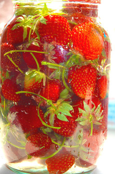 Strawberry在銀行與水