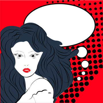 與女人的流行藝術(shù)插圖