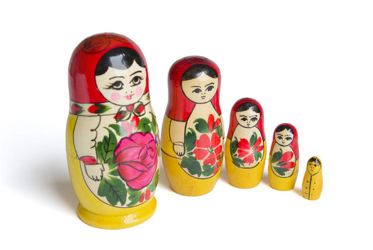 俄羅斯玩偶matrioska（現(xiàn)代）。