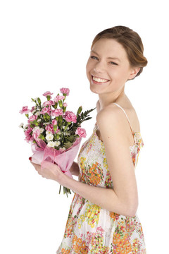 幸福的女人與Flowers