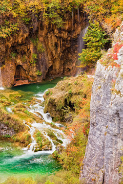 在山上的溪流