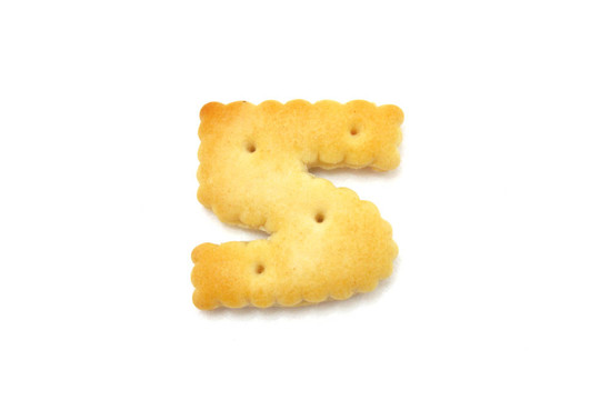 以數(shù)字的形式黃色餅干