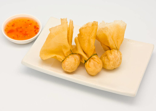 點心餐廳的油炸食品
