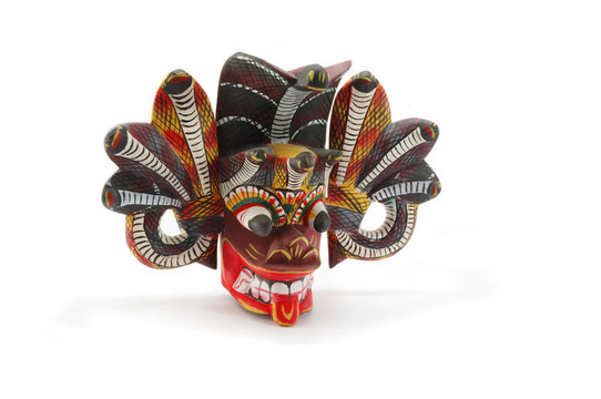 蛇叫Naga Raksha的魔鬼面具