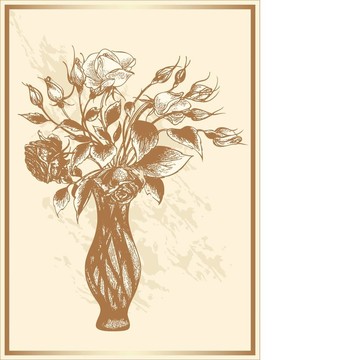 葡萄酒玫瑰花束