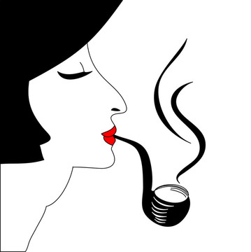 吸煙女人的畫像