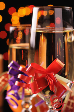 與香檳Wineglasses