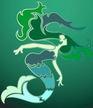 翡翠海中的美人魚