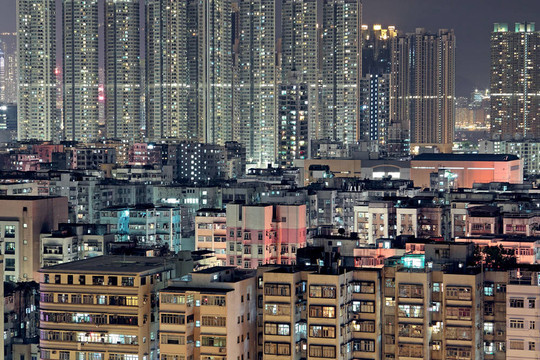 市中心的夜晚