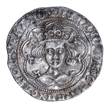把Silver Groat Henry VI從1430-1431；正面