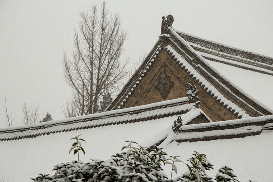 白雪覆蓋寺院