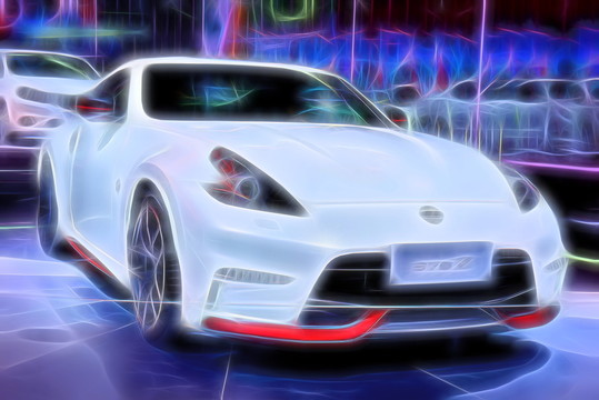 光影線條汽車