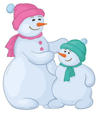 snowmens母親和兒子