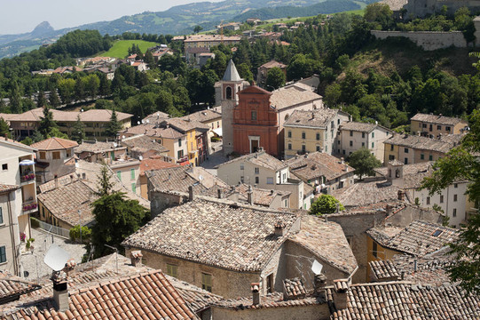 Pennabilli；Montefeltro（Urbino；游行；意大利老城區(qū)的觀點(diǎn)）；