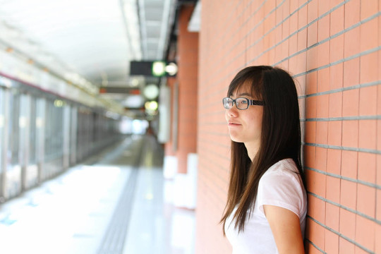 亞洲女孩的微笑