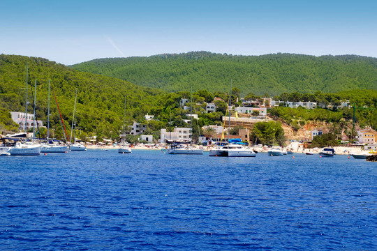 Cala Vadella在伊比薩巴利阿里群島海灘