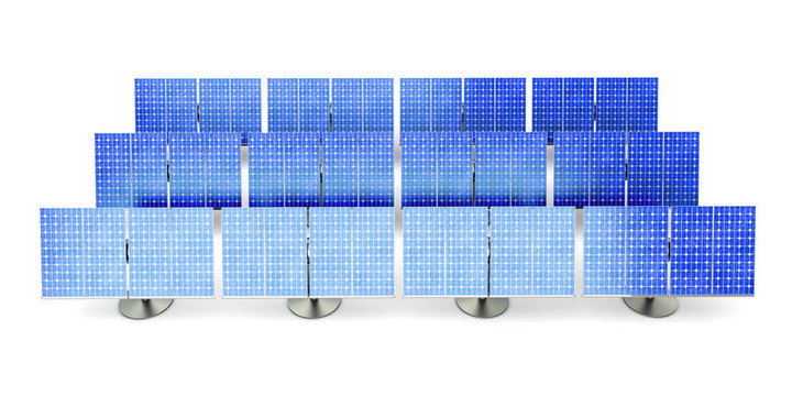 太陽能電池板的農(nóng)場